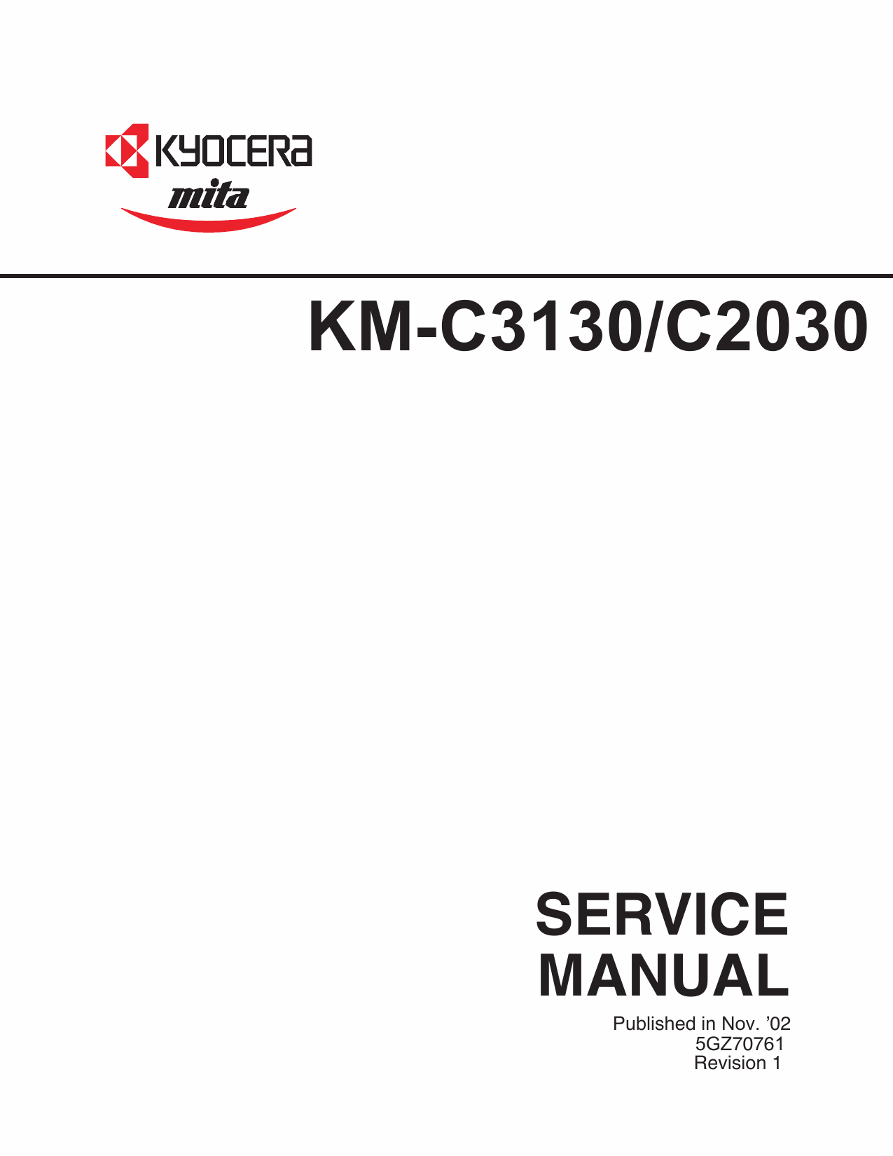 KYOCERA ColorCopier KM-C2030 C3130 Parts and Service Manual-1